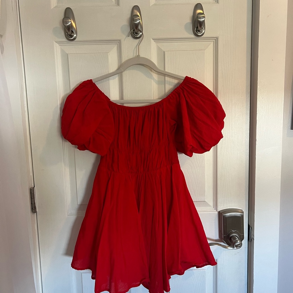 PRINCESS POLLY HALTON MINI DRESS RED
